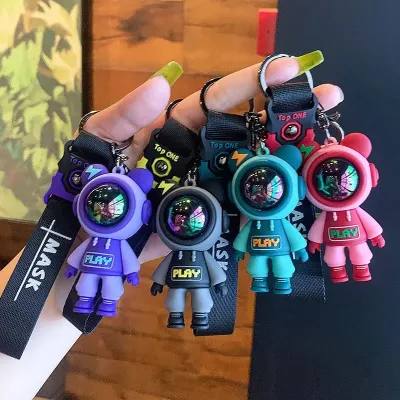 Cute Astronaut Bear Doll Keyring 